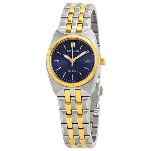 NWT Authentic Citizen Corso Eco-Drive Blue Dial Two-tone Women's Watch